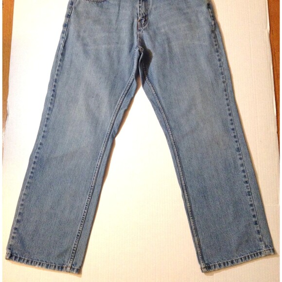 Vtg Y2K Steve & Barry's Jeans Men 34 (32 Actual) Light Wash Baggy Straight 90s - Picture 2 of 8